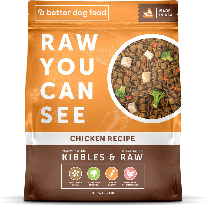 A Better Dog Food Chicken Dry Dog Food Raw Freeze Dried