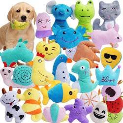 HDMOTU 26-pack Soft Small Medium Dog Squeaky Toys, Multicolored, Plush, and Comfortable for Puppies