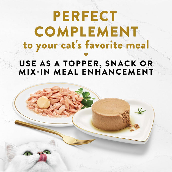 Purina Fancy Feast Appetizers Lickable Grain Free Wet Cat Food Topper Light Meat Tuna Appetizer with Scallop - (Pack of 10) 1.1 oz. Trays
