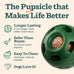 woof starter pack interactive dog ball toy for xl pups 75+ lbs chicken-flavored healthy dog treats