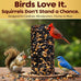 Hot Pepper Bird Seed Cylinders with Hole, 4" x 7.75", No Mess, All Natural, USA Made Birdseed for Outside Wild Birds