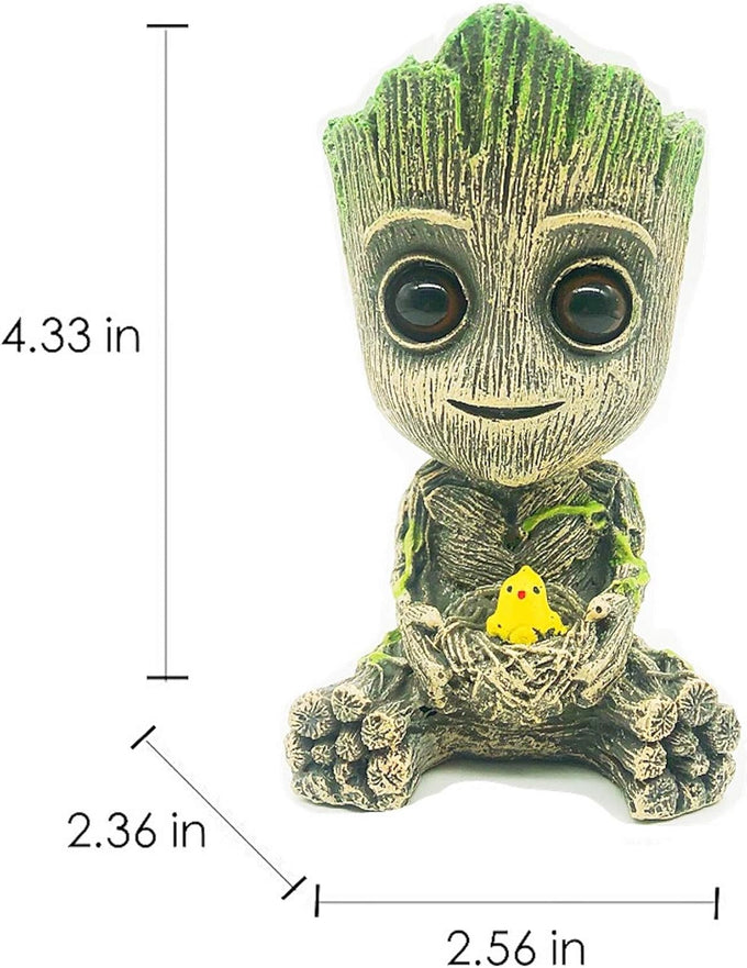 Groot Aquarium Air Bubbler Decorations with Non-Toxic Resin for Fish Tanks, Air Stone Set