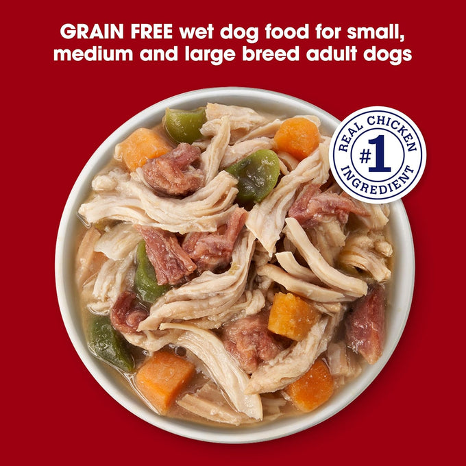 Nature's Recipe Grain-Free Chicken & Beef Wet Dog Food, 2.75 oz, 12 Count