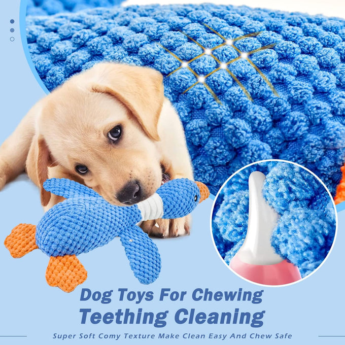 Vitscan upgraded goose indestructible dog toys for aggressive chewers, small to large breeds, crinkle squeaky plush toys
