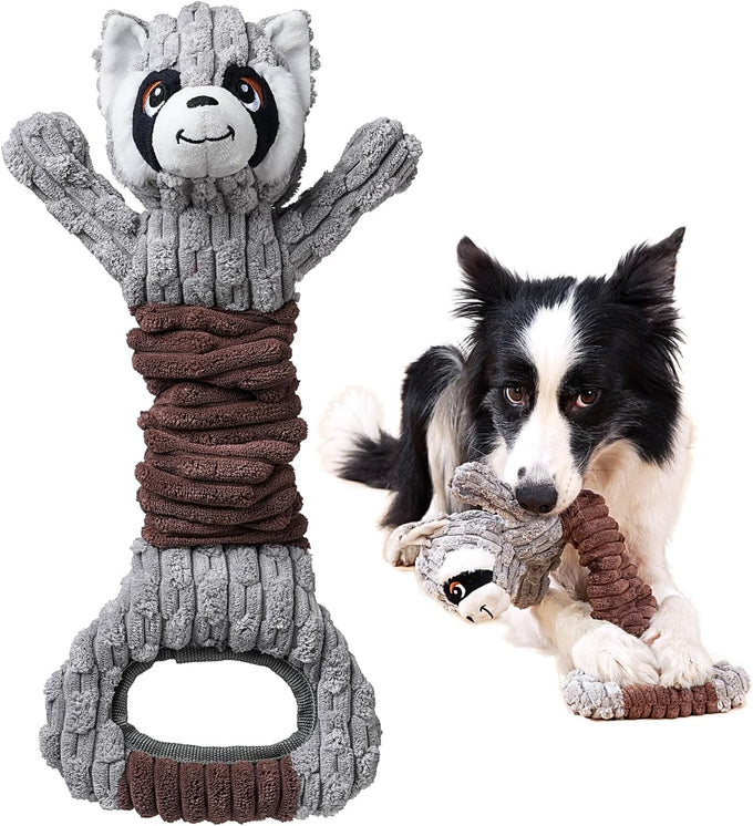 sedioso tug of war dog toy, crinkle donkey plush toy for large dogs, soft squeaky stuffed animal