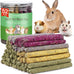 52pcs Natural Timothy Grass Molar Teeth Sticks, Rabbit Chew Toys, Guinea Pig Treats, Small Animal Snacks