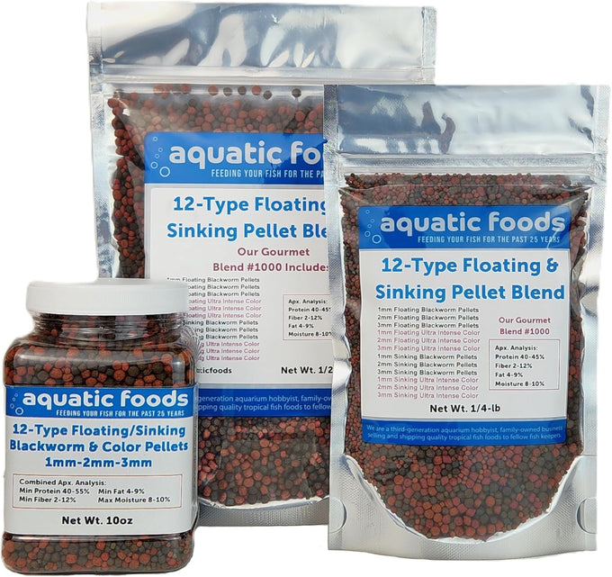 Aquatic Foods 12-Type Ultra Mix Tropical Fish Food 1/2-lb Bag