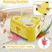 Cheese-Shaped Interactive Cat Toy with USB Rechargeable Electronic Feather Toy for Indoor Cats and Kittens 6-Hole Mole & Rotating Feather