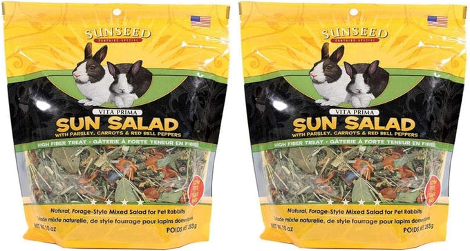 Sunseed 36065 Vita Prima natural forage-style salad for pet rabbits with parsley, carrots, and red bell peppers, 10 oz