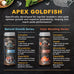 Ultra Fresh Apex Goldfish Growth Crisps, Premium All Natural Sword Prawn Flavor, 1.76 oz, Slow Sinking
