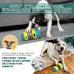bsisuerm dog puzzle toy green adjustable treat dispenser for small medium large dogs