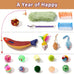 Cat Octopus Tunnel Bed with 20 Toys, Collapsible Indoor Cat Playhouse for Kittens, Machine Washable Cushion