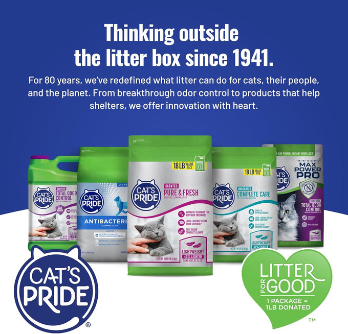 Cat's Pride Premium Lightweight Clumping Litter: Pure & Fresh, Multi-Cat, Scented, 10 Pounds
