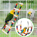 Wooden parakeet toys and accessories, 7-piece set for small conure, cockatiel, and budgie cages, 18 inches