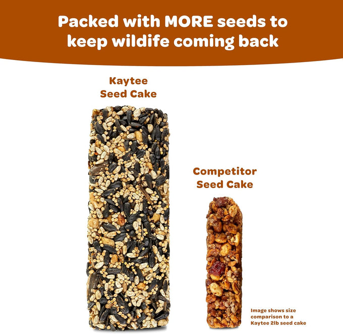 kaytee corn-a-plenty seed cake for wild squirrels, chipmunks, rabbits, and other backyard wildlife, 2.5 pounds