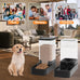 Automatic Cat Feeder and Water Dispenser Set for Small to Large Pets with 3.3L Capacity Black Feeding Bowls