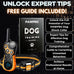 pawpro dog shock collar with remote, 4-mile range, night-light mode, 124 training levels, beeps, vibrations, waterproof rechargeable