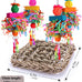 Parakeet bird toys, birdcage stands, and wall seagrass hammocks for lovebirds, cockatiel, budgie, and other small to medium-sized birds