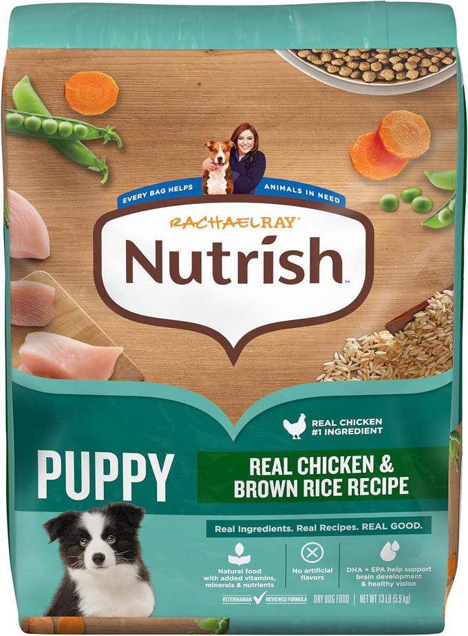 Nutrish Rachael Ray Real Chicken & Brown Rice Puppy Dog Food, 5 lb