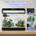3 gallon smart aquarium for beta fish, 3-in-1 silent water pump with filtration, circulation, oxygenation, and 7 colors LED lights (black)