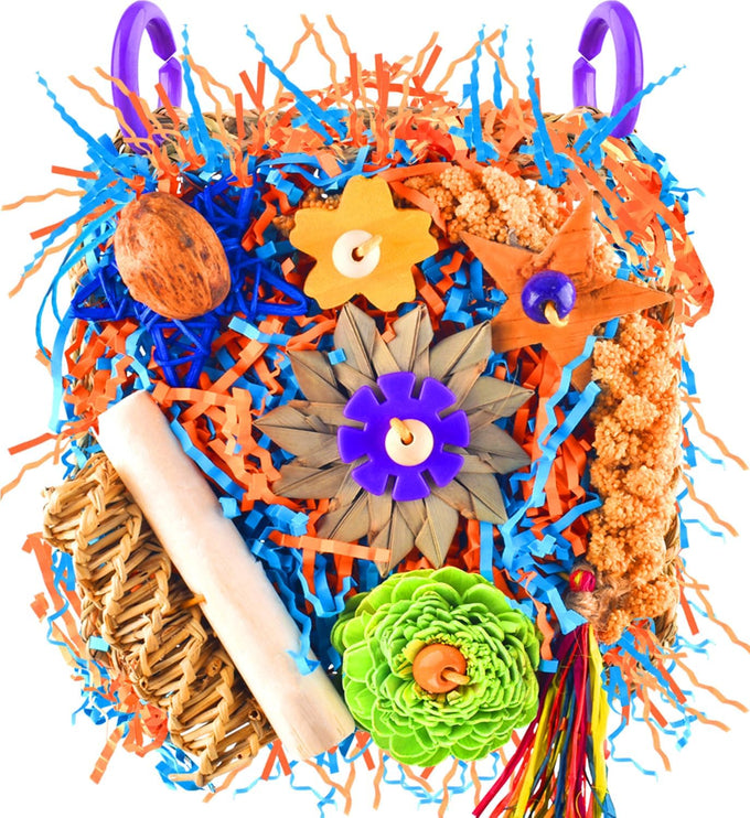 katumo bird toys parakeet grass mat foraging toy parrot shredding hanging for cockatiel lovebird parakeet budgie
