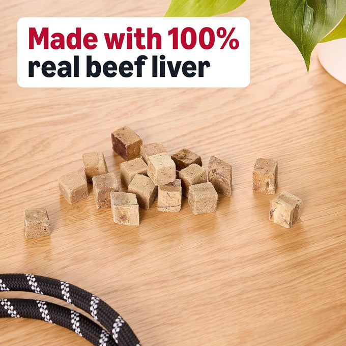Amazon Basics Freeze-Dried Beef Liver Dog Treats, Grain-Free, 100% Real Beef Liver, 3.3 Ounce