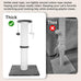34-Inch heavy-duty grey cat scratching post with cotton rope and hanging ball for indoor cats