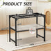 metal aquarium stand 24x12x20.27 inches non-slip foot and wooden shelf for 10-20 gallon fish tank