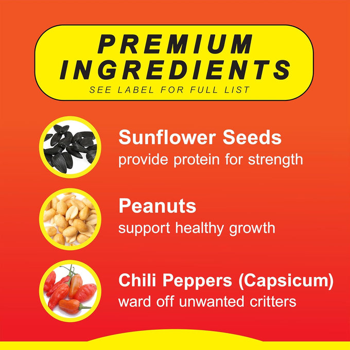 Wild Delight Sizzle N' Heat Bird Food, 5 lb, hot blend, squirrel deterrent, manual power