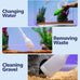 Luigi's Aquarium Gravel Vacuum for Water Changes and Cleaning - Hand Siphon Hose with Filter - Turtle Tank Accessories