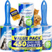 petlovers extra sticky lint roller mega value set 450 sheets 5 pack pet hair remover