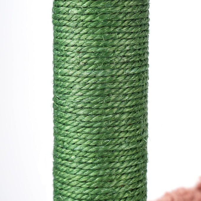 ROYPET green cactus cat tree tower for indoor cats with condos, scratching post, hammock and toy balls