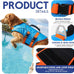 Asenk Dog Life Jacket for Swimming, Boating, Reflective & Adjustable, Small to Large Dogs, Blue, Size S