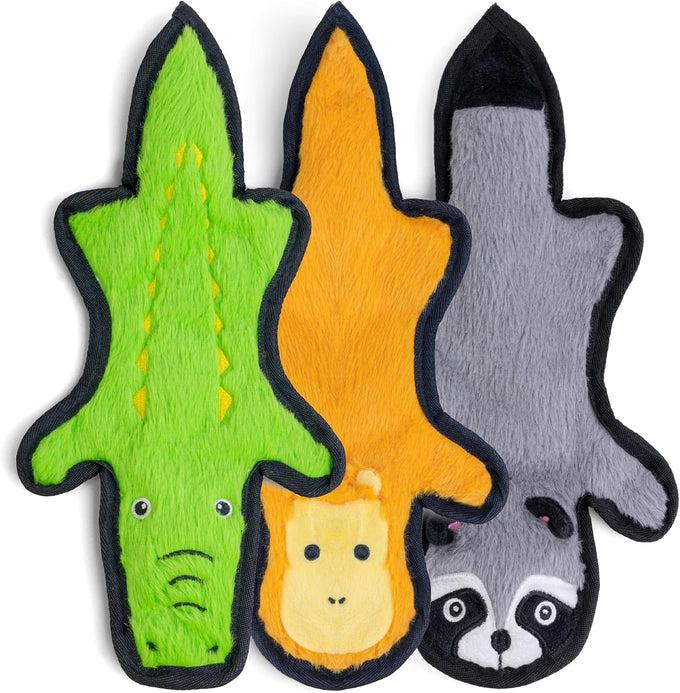 sharlovy no stuffing crinkle squeaky dog toys for aggressive chewers durable plush for small medium large breed
