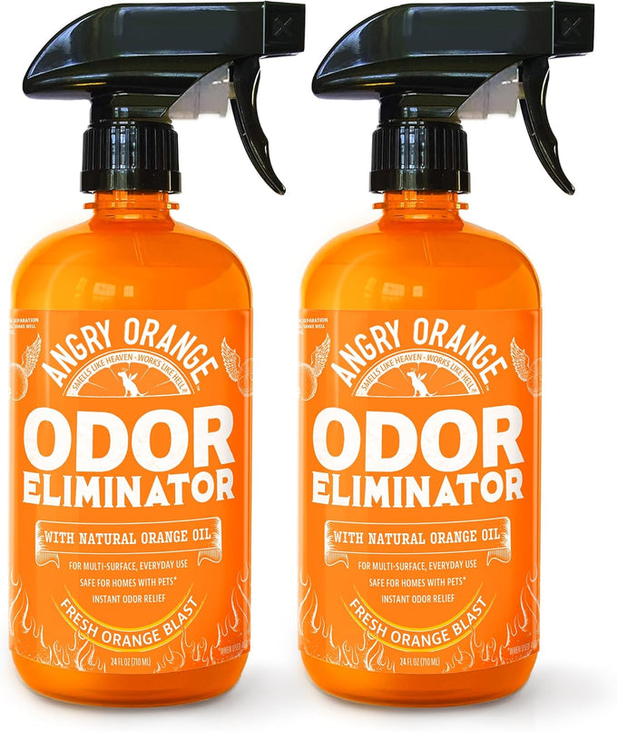 Angry Orange Pet Odor Eliminator - 24 oz Orange Rush Scent, Citrus Cleaner for Dog and Cat Urine Stains
