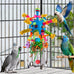 parrot toys stainless steel spoons colorful acrylic stick chew toys for amazons conures cockatiels lovebirds