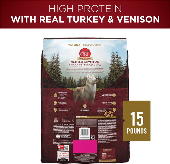 Purina ONE Venison & Turkey Dry Dog Food - 15 lb