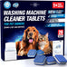 Washing machine cleaner tablets - pet hair removal, odor elimination, septic tank safe, HE compatible