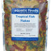 Aquatic Foods premium tropical fish flakes for cichlids, tetras, goldfish, and livebearers with 2-type pellet mix and 4-type wafers