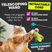 Jackson Galaxy Gotcha! Telescoping Cat Wand Toy with Natural Feathers for Indoor Cat Play