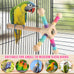 kyouki bird perch toy parakeets toy colorful sisal rope spinning stand medium size