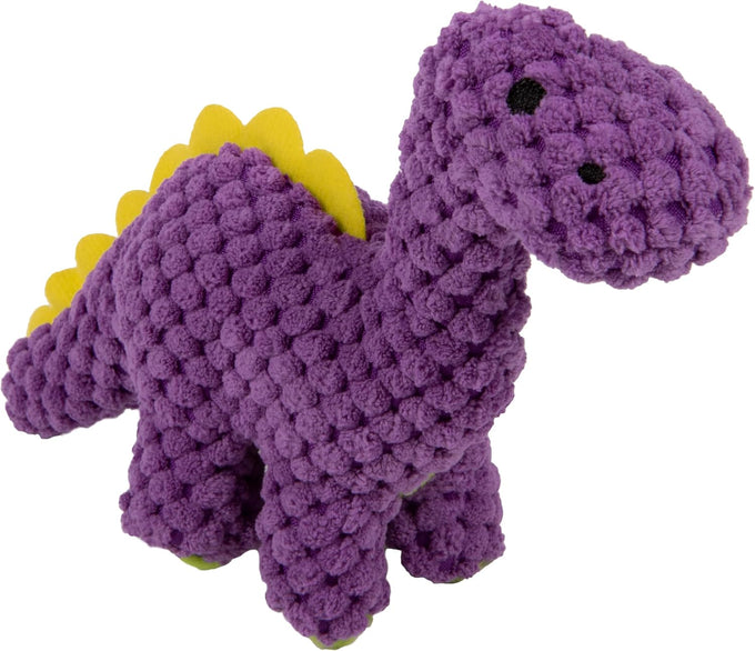 goDog Checkers Fat Rooster Durable Plush Soft Chew Resistant Dog Toy, Brown, Large