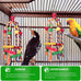Multicolored wooden bird toys for medium and small birds, perfect for parakeet, parrot, conure, cockatiel, and budgies.