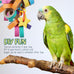 skyygemm 60 pcs durable cardboard parrot toys for medium large birds, macaw, african greys, cockatoos, eclectus senegal