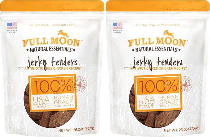 Full Moon Chicken Jerky Tenders, 26 oz, Human Grade, All Natural Dog Treats Made in USA