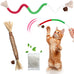 GBSYU 6Pcs Silvervine Cat Chew Rope & Sticks, Refillable Catnip Bag for Teeth Cleaning and Stress Relief