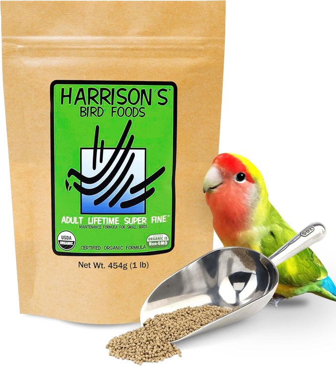 Harrison's Certified Organic Non-GMO Adult Bird Food Small 1lb Formula For Medium to Large Birds