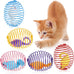 jecery 5 pcs cat spring balls colorful playful coils interactive action toys caged rats for kitten pet supplies