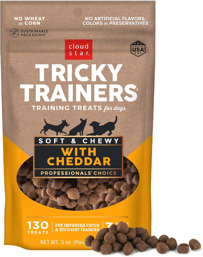 Cloud Star Tricky Trainers Soft & Chewy Liver Dog Treats, 14 oz. Pouch, Bite-Sized, Made in the USA