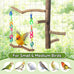 Bird Swing Toys with Perch Stand for Budgies, Parakeets, Cockatiels, and Small Birds - Bird-Safe Wood and Colored Chains
